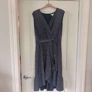 London Times | Navy Wrap Dress